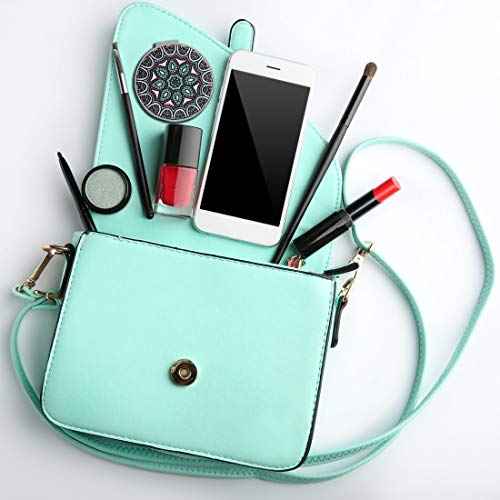 Beaufy Compact Mirror Set Small Travel Magnifying Pocket Mirrors for Purse Handheld Mini Folding Portable with 1x/2x Magnification for Women Girls Men Pack of 6