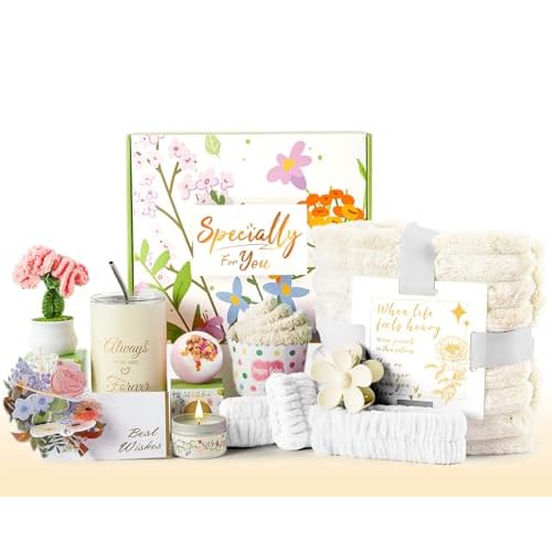 Birthday Gifts for Women, Care Package Get Well Soon Gift, Relaxing Spa Gift Baskets Unique Gifts for Women, Thinking of You Gifts Christmas Gift for Mom, Wife, Sister, Best Friend