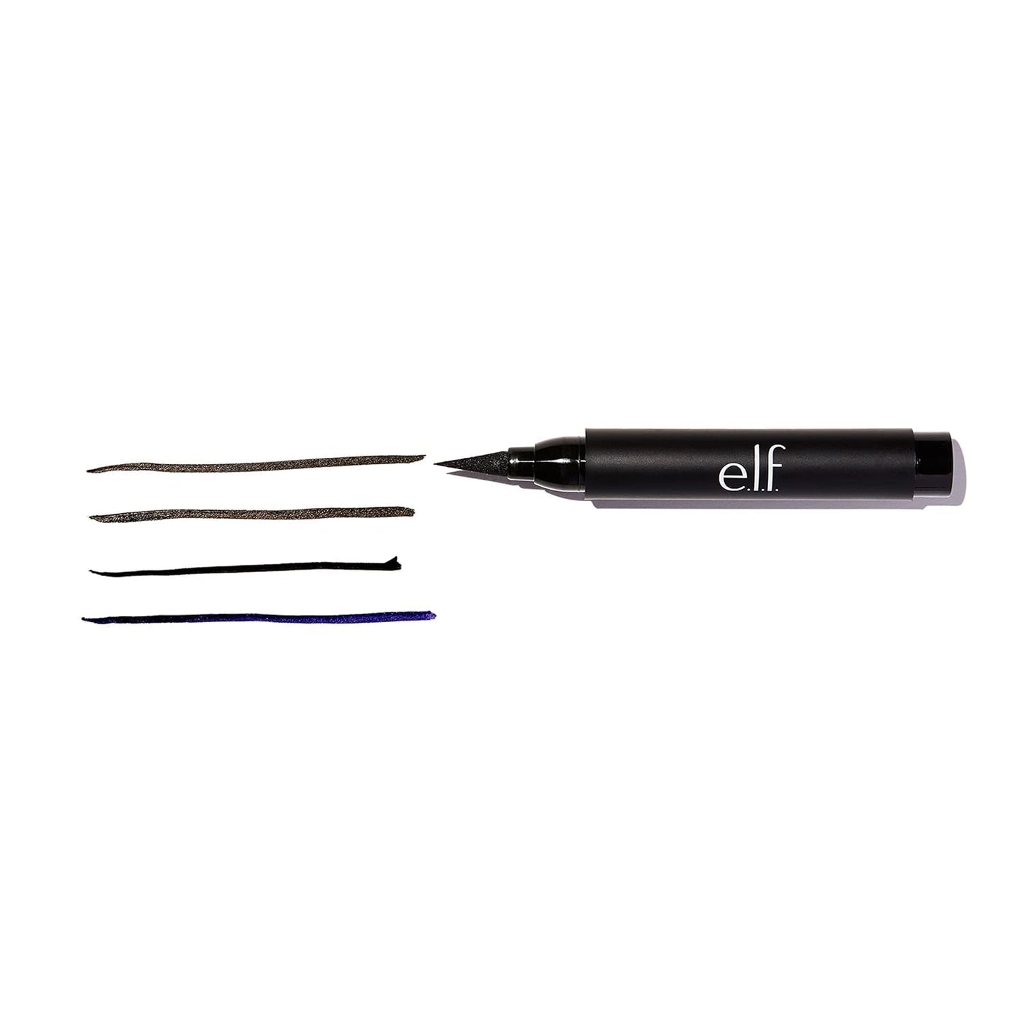e.l.f. Intense Ink Eyeliner, Enhances The Lash Line With Rich & Long-Lasting Color, Tip For Precise Application, Vegan & Cruelty-Free, Blackest Black