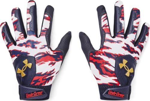 Under Armour Boys Youth Clean Up Culture Baseball Gloves, (410) Midnight Navy / / Metallic Gold, Small
