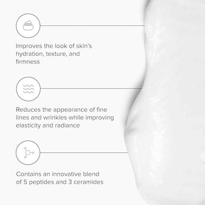 DRMTLGY Peptide Night Cream Face Moisturizer. Fragrance Free and Oil Free Hydrating Facial Moisturizer for All Skin Types. 2.1 oz, 2 pack