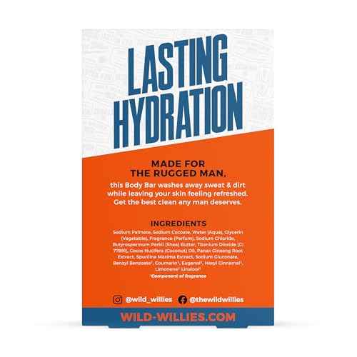 Wild Willies Moisturizing Mens Bar Soap - Bath Soaps with Shea Butter for Odor Protection - Natural Body Bar for Men - Aspen Trail Scent, 3 Pack