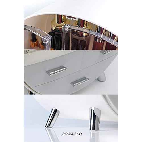 Elegant Dustproof Makeup Storage Organizer Box, Waterproof Medium Cosmetics Organizer Storage with Drawers Skincare Cosmetic Display Cases for Countertop Bathroom Dresser Dedroom