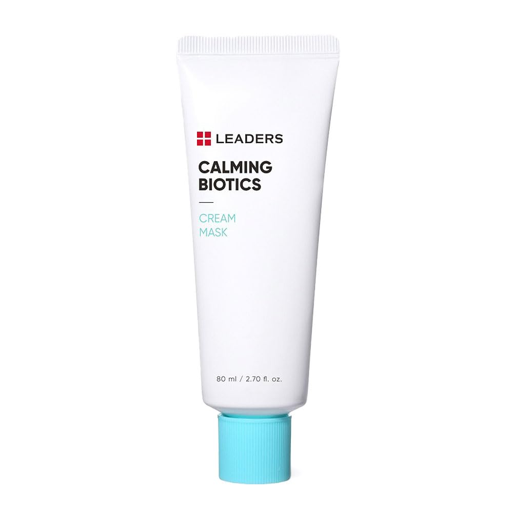 LEADERS Cosmetics Calming Biotics Cream Mask - 80ml, 2.70 Fl Oz Gel Type Revitalize Strengthen Skin Barrier Hydrating for Sensitive Skin
