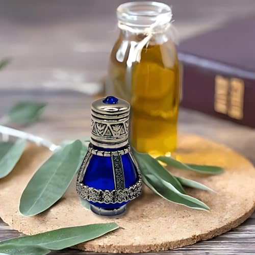 Spikenard Anointing Prayer Oil in Reusable Blue Cobalt Glass Vial 0.24fl.oz/7ml