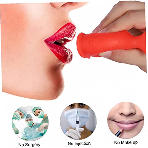 cdzhouji Lip Labler 1pc Silicone Lip Plumper Device Lip Plump Enhancement Sexy Lip Enhancer Quick Lip Plumper Treatment Bigger Mouth Lip Plumping Device Painless and Simple Beauty Tool, Red