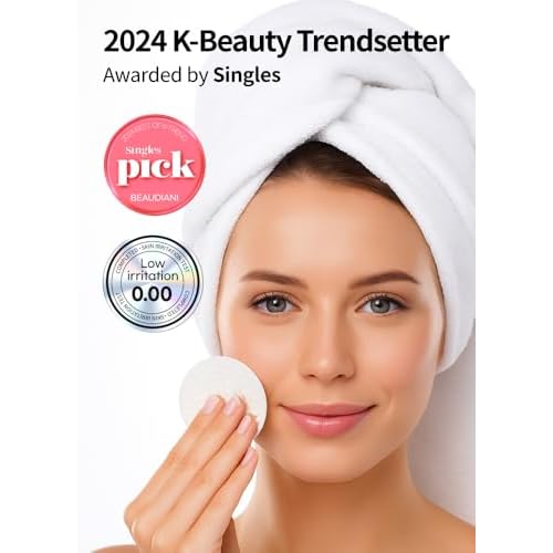 BEAUDIANI Green BHA soon sak peeling pad, 60pads, facial peel, Korean toner pads, exfoliator, pore tightening, soothing & hydrating, skincare pads, chemical peel, fruits extract