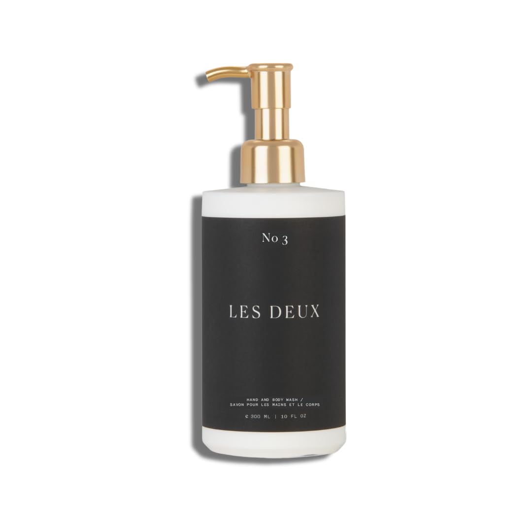 Les Deux Body Wash - Nourishing & Hydrating Natural Body Cleanser with Niacinamide, Probiotics, Rosehip & Marula Oils, No 3 - (Santal, Vetiver, Eucalyptus). Sulfate Free Body Wash