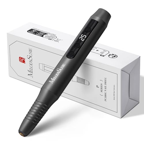 MelodySusie Cordless Nail Drill, PC180G 25,000RPM Rechargeable Electric Nail File with Nail Drill Bits,Sanding Bands