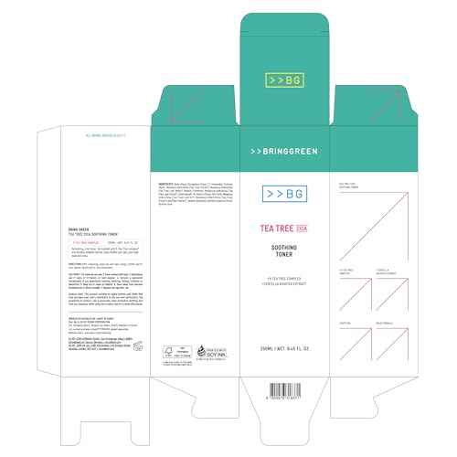 BRING GREEN Tea Tree CICA Soothing Toner | Mild Daily Skincare Routine for Cooling and Hydrating Effect (8.5 Fl. Oz., 250ml)