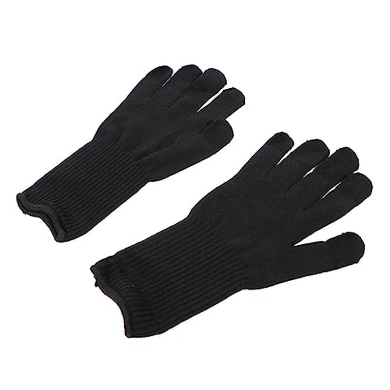 Hair Straightener Curler Gloves 2 Pack Heat Resistant Perm Gloves Anti-scalding Heatproof Black for Styling