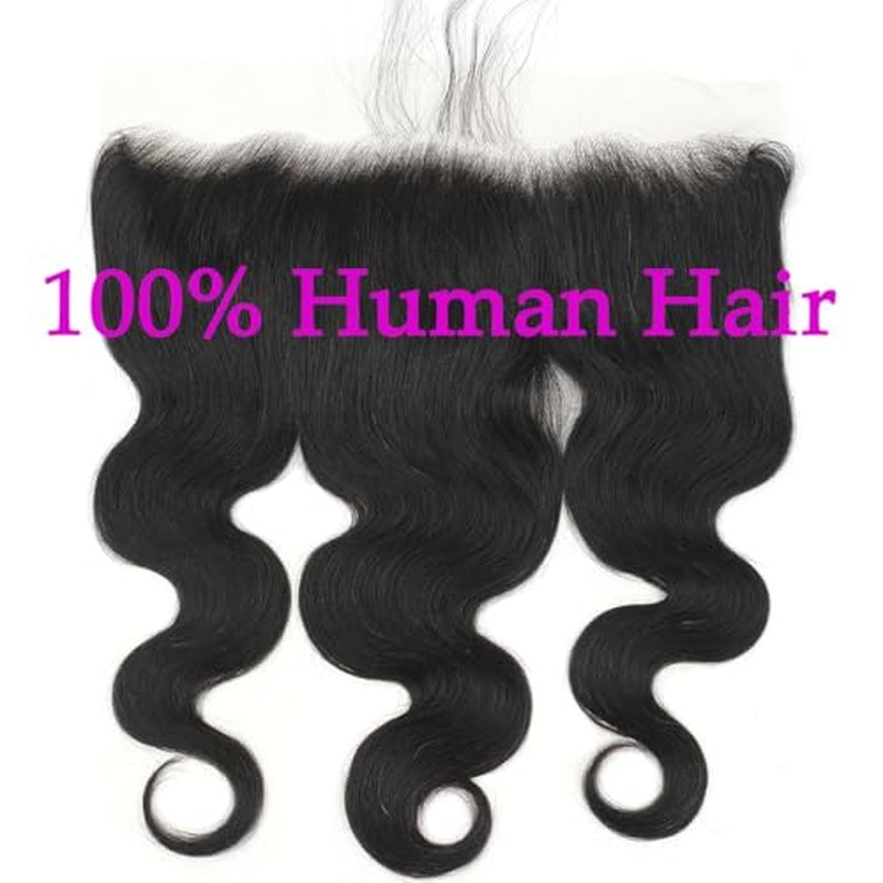 13x4 Lace Frontal Body Wave Human Hair HD Transparent Lace Frontal Closure With Baby Hair Skinlike 20inch 100% Virgin Brazilian 13x4 Body Wave Human Hair Frontal Closure Natural Black glueless