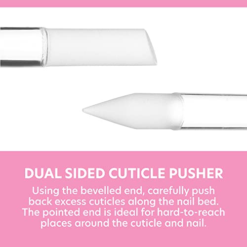 BONA FIDE BEAUTY Glass Cuticle Pusher - Dual Ended Manicure Stick - Premium Czech Tools