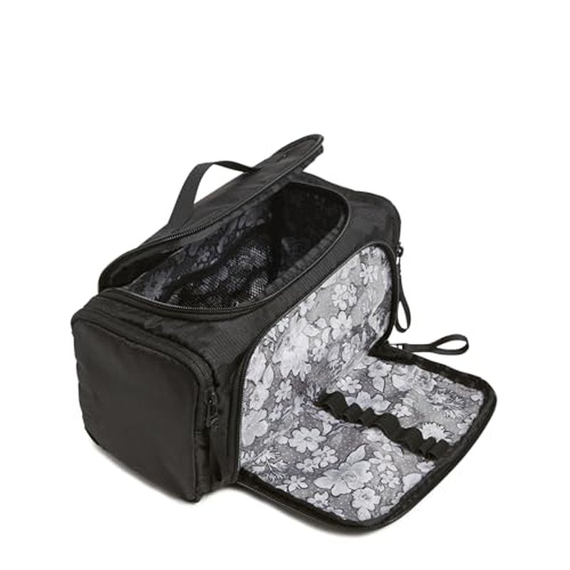 Vera Bradley Ripstop Large Travel Cosmetic Makeup Organizer Bag, Black