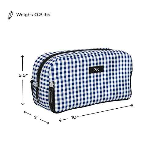 SCOUT 3-Way Toiletry Bag - Travel Makeup Pouch for Women with Three Zipper Compartments - Stands Upright, Wipes Clean