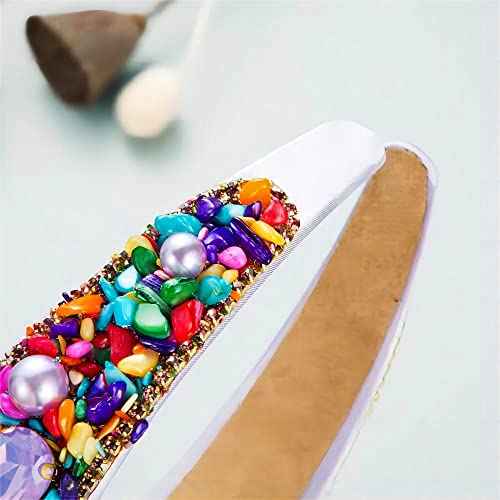 Turquoise Headbands For Women Rhinestone Decoration Green iridescent Non Slip Fashion Design Headband Party Headband Accessories Jewelry Hair Hoop Hairband For Girls