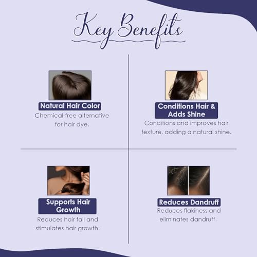 Mi Nature Indigo Leaf Powder 227g (8oz) |Pure Herbal Tint for Dark Hair Color | Natural Tinctoria Powder (Indigofera Tinctoria)