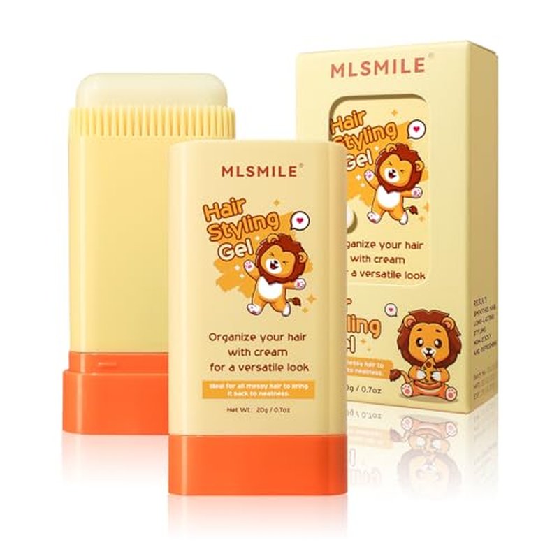 Hair Wax Stick for Baby Styling, 2-in-1 Design with Built-in Comb, Slick,for Kids Waxes, Moisturizing, Non-Greasy, Easy to Use, Compact and Portable