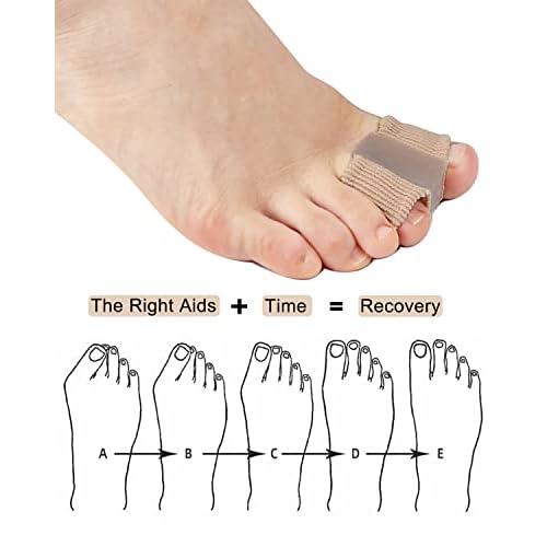 Bunion Toe Separators for Overlapping Toes Women Men, Gel Toe Spacers Bunion Corrector with 2 Loops for feet, Hammer Toe Straightener(2PC)