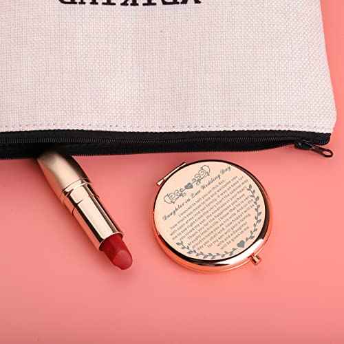 UJIMS Daughter in Law On Your Wedding Day Compact Mirror Marriage Gift for Bride Wedding Gift from Mother in Law (DaughterinLawWeddingMirror)