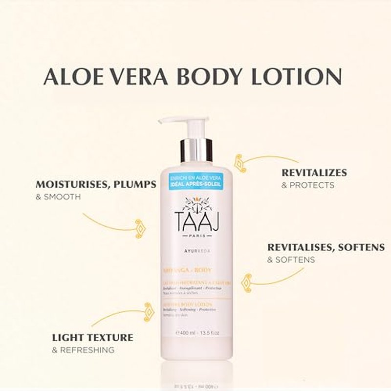 | Refreshing Body Milk with Aloe Vera ? Soothes, Hydrates & Revitalizes | Regenerating, Softening & Protective Actives | Non-Greasy Finish |Ayurvedic Skincare | 97% natural & Vegan | 13.5 fl oz