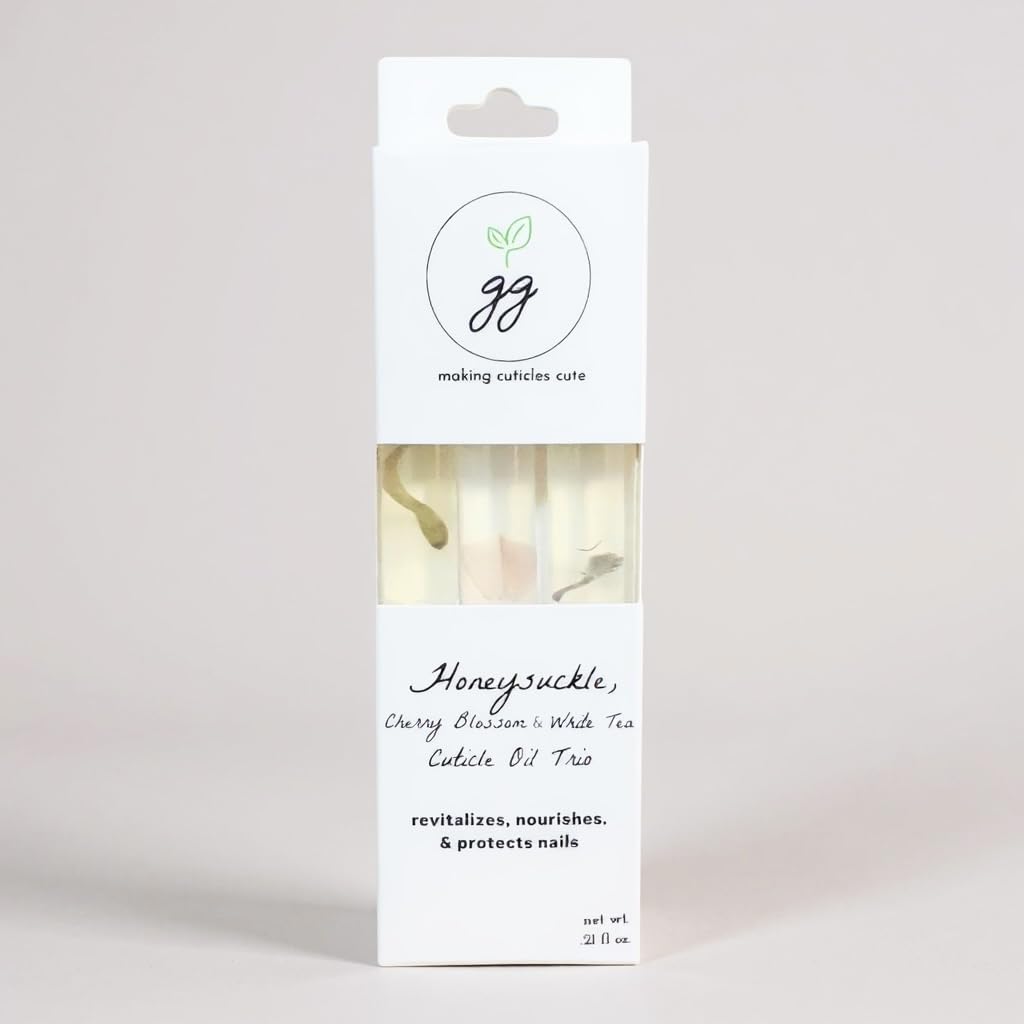 Honeysuckle Cuticle Oil Trio | Cherry Blossom & White Tea - Nourishing Manicure & Pedicure Set (Pack of 3)