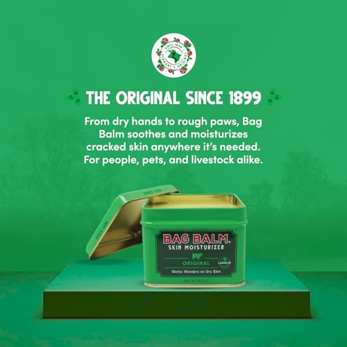Bag Balm Vermont¡¯s Original Pet Paw & Skin Balm ? Moisturizing Salve for Dry, Cracked Paws, Noses & Rough Skin ? 8 Ounce ? 2 Pack