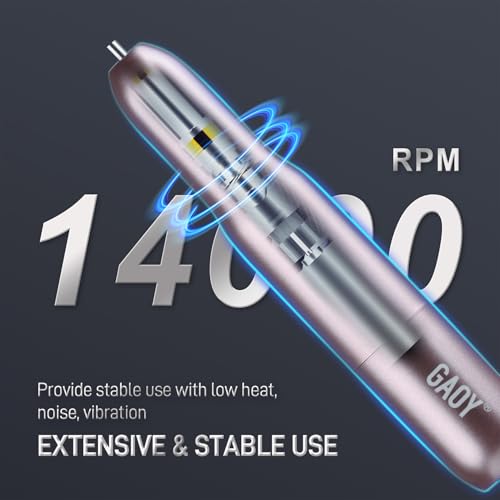 GAOY Electric Nail Drill for Acrylic and Gel, USB Electric Nail File, Portable Efile with Drill Bits, Manicure Pedicure Tools for Home Salon, Pink