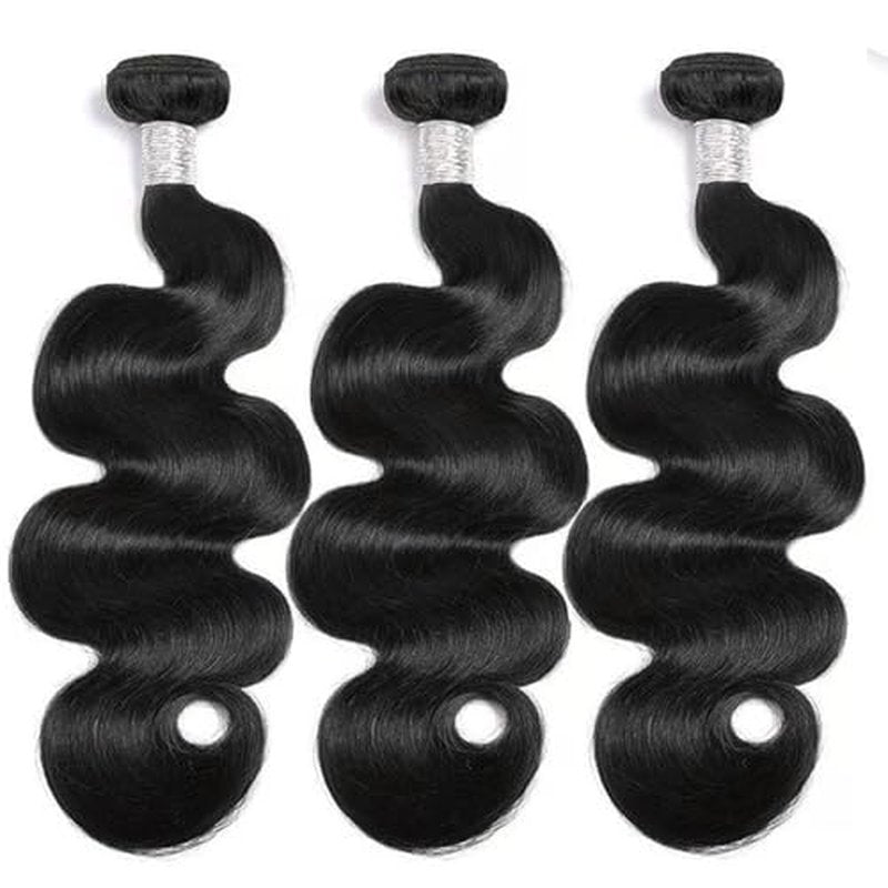 Body Wave Bundles Human Hair 20 22 24 Inch 3 Bundles Natural Color Brazilian Virgin Hair Weave 12A 100% Unprocessed Real Human Hair Extensions For Women