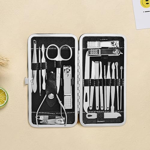 Nail Clippers Set Fingernail and Toenail Clipper Cutters,Manicure Pedicure Kit 18 Pieces Stainless Steel Professional Grooming Kits