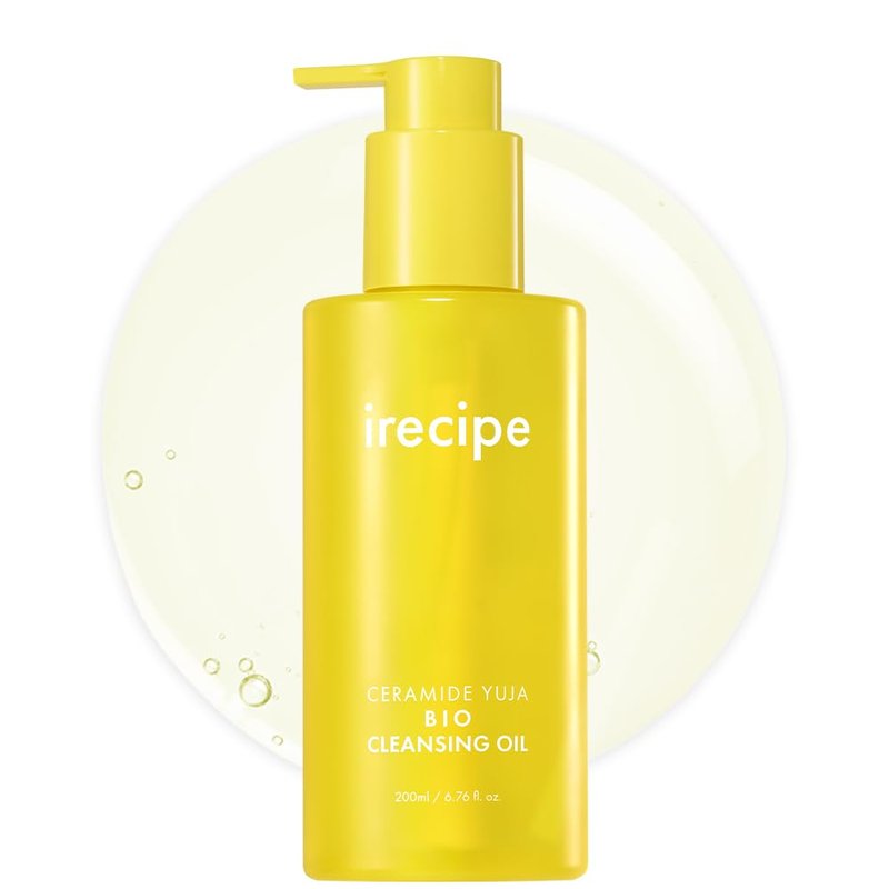 IRECIPE Ceramide Yuja Cleansing Oil (200ml) – Deep Pore Cleansing, Hydrating with Yuzu & Ceramide, Non-Comedogenic, Removes Waterproof Makeup, Ideal for Acne-Prone Skin (6.76oz)