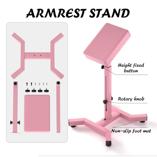 Large Tattoo Armrest Stand with Hydraulically Adjustable Height for Professional Tattoo Artists