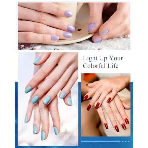 phoenixy Gel Nail Polish, 40 PCS Nail Polish Set 36 Colors UV Gel Nail Polish Set Red Green Glitter with 4 Pcs Base Matte Glossy Top Coat Nail Kit Gift for Women (PCE9007)