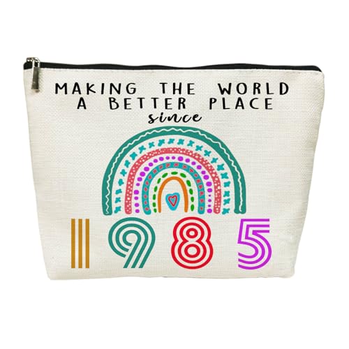 40th Birthday Gifts for Women, 40 Year Old Birthday Gifts Cosmetic Bags, Funny 40th Anniversary Decorations for Her Makeup Bag, Best 1985 Anniversary 40 Year Old Gift Ideas for Wife, Mom