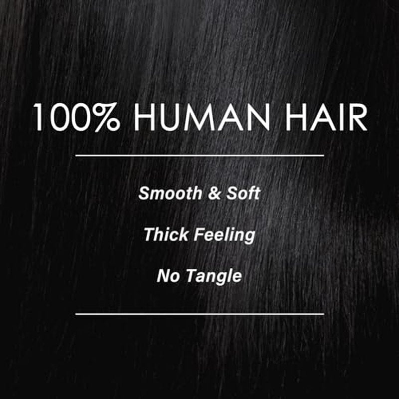 WOWANGEL Clip in Hair Extensions Human Hair,14" Seamless Clip Ins No Damage,7pcs 120g Remy Hair Reusable for Daily Styling,Weddings,Events,Natural Black (1B)