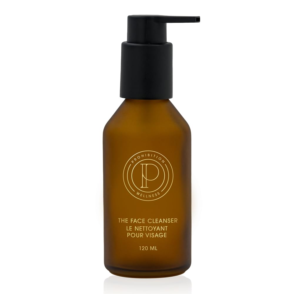 Prohibition Wellness The Face Cleanser, Gentle Face Cleanser, Makeup Removing Face Wash, Niacinamide, Aloe Vera, and Hemp Seed Oil, Fragrance & Paraben Free (120 ml)