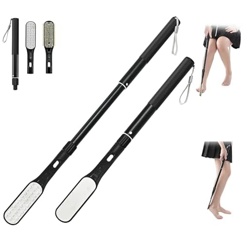 Toe Gap Cleaning Brush, 18.82"-25.98" Telescopic Toe Cleaning Brush Long Handle, Toe Scrubber for Deep Cleaning and Exfoliating for Women and Men, Elderly