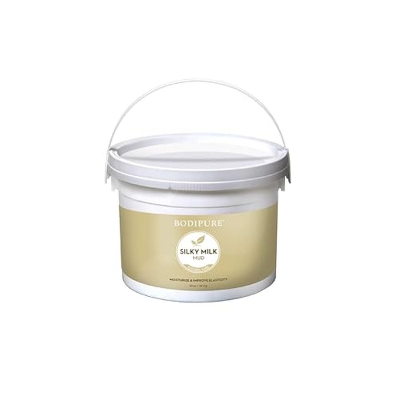 BODIPURE Silky Milk Mud Mask for Body ? Rich in Essential Milk Proteins, and Vitamins ? Spa Quality Mud Treatment Moisturizing, and Re-hydrating Dry Skin, 64 Ounce
