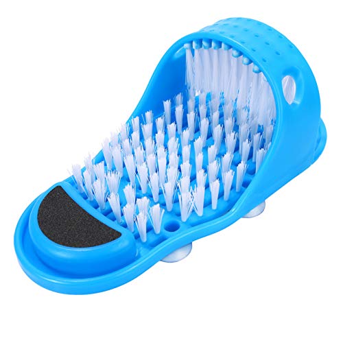 EVERMARKET Simple Feet Cleaner, Magic Foot Scrubber, Exfoliating Easy Feet Cleaning Brush, Foot Shower Spa Massager Slippers for Unisex Adults