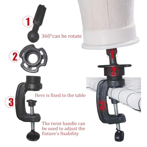 XTREND 21"-24" Canvas Block Mannequin Head for Making Weft/Wig/Hair Extension, Display Styling Mannequin With Wig Stand Set, Manikin Canvas Hair Accessories 22 Inch