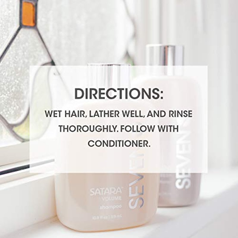 SEVEN Haircare Satara Volume Shampoo for Women & Men, Sulfate + Cruelty Free & Paraben Free with Pro Vitamin B5, Argan Oil, Hydrolyzed Quinoa Protein for Flat + Limp Hair, Made in USA, 32oz