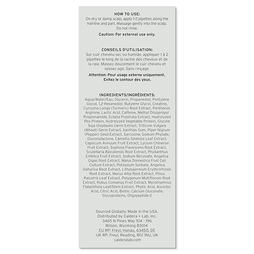 Caldera + Lab The Hair Serum | Men¡¯s Thickening Serum for Thinning & Receding Hair, Supports Fuller & Stronger-Looking Hair, Dermatologically Tested - All Hair Types