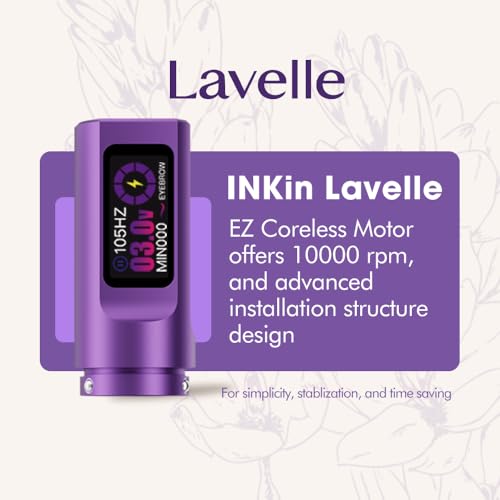 INKin PMU Machine with 6 Adjustable Stroke Lengths 2.0?3.5mm, Microblading Machine with 6 Memory Settings and 800mAh Battery, 130g Lightweight Lavelle Tattoo Gun for Brows, Lips, Eyeliner, SMP