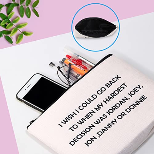 Music Group Inspired Gift Music Band Fan Gift Zipper Pouch NKTB Celebrity Gift Makeup Bag for Music Lovers (On Block Bag)