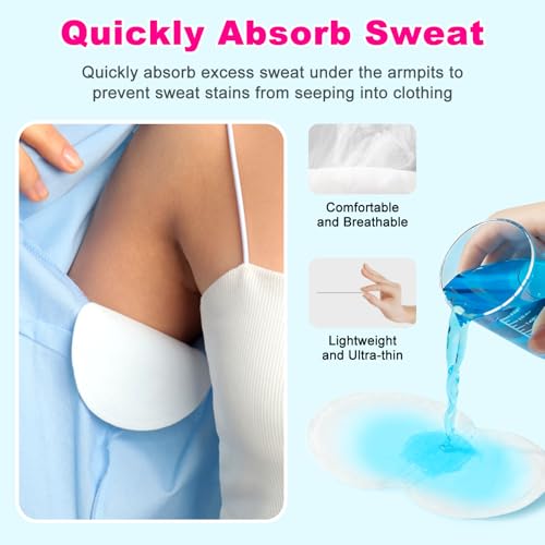 Armpit Sweat Pads, Unadir Underarm Sweat Pads for Women and Men, Disposable Underarm Pads for Sweating Women
