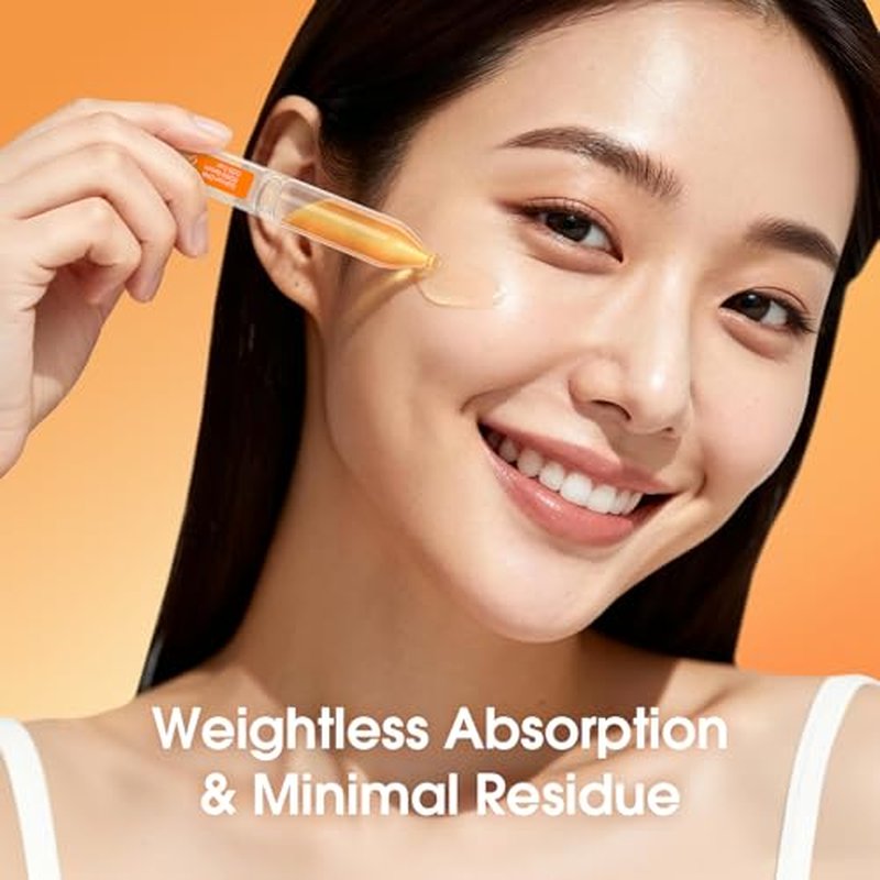 Salmon DNA Serum, Anti-Wrinkle PDRN Serum, 8000ppm Salmon Egg Ampoule, Collagen, Glutathione, Niacinamide, Hyaluronic Acids, Vitamin E - Korea Skin Care for Anti-Wrinkle & Brighten, 0.05 fl.oz x 35e