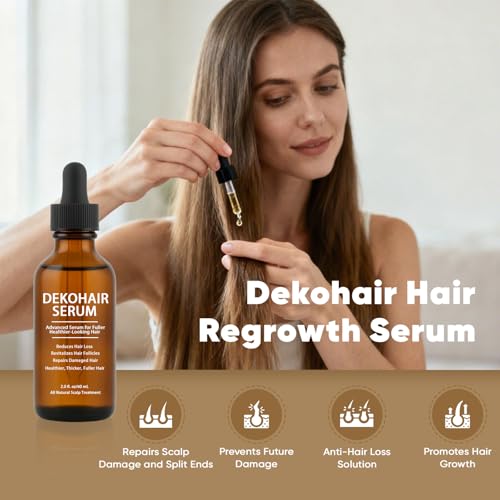 Dekohair Hair Regrowth Serum, Scalp Serum for Hair Growth, Protect Hair Follicles & Inhibit Hair Loss, Thickening and Healthier Scalp for Men & Women 2 Fl Oz (1)