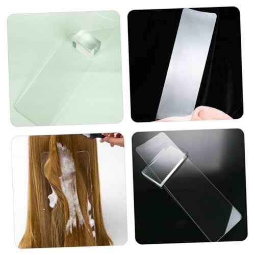 2Pcs Clear Hair Highlighting Board Dye Paddle Professional Hair Coloring Tool Highlighting Foil Board for Salon and Home Use Non Tooth Design for Easy Application