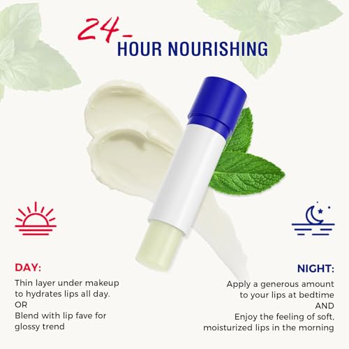 OUKEYA 3PCS Medicated Lip Balm Hydrating w/Petrolatum,Shea Butter, Beeswax,100% Natural Ingredients,Organic Lip Butter Balm & Moisturizers Lip Repair For Dry Cracked Lips Overnight Lip Treatment