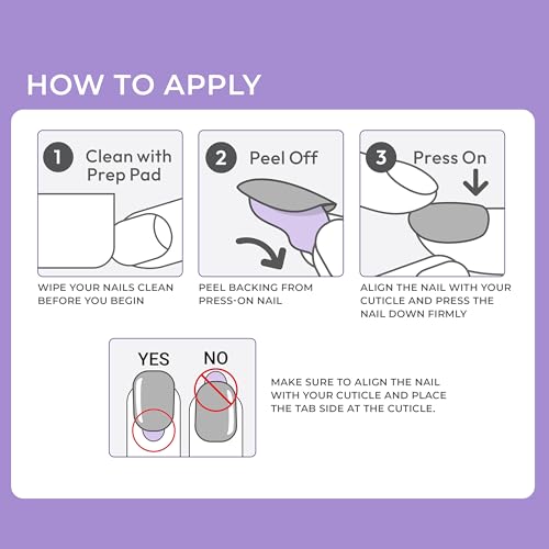 KISS imPRESS No Glue Mani Press On Nails, French, 'Model', Light Neutral + White Tip French, Short Size, Squoval Shape, Includes 30 Nails, Prep Pad, Instructions Sheet, 1 Manicure Stick, 1 Mini File